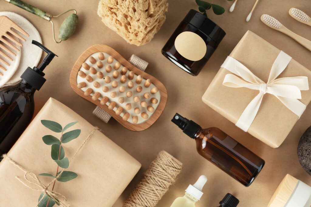 spa gifts flatlay