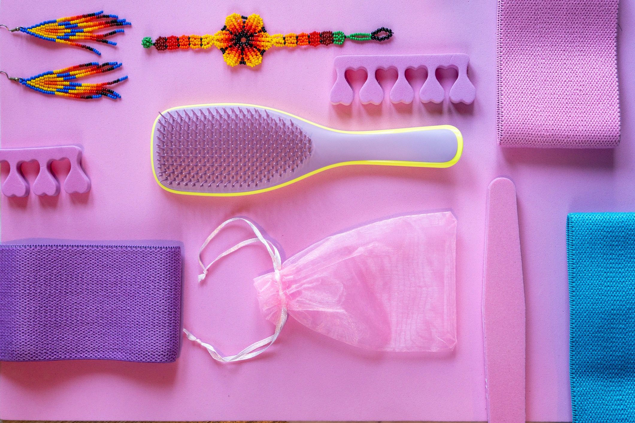 spa gift set, luxury, flat lay, classic background